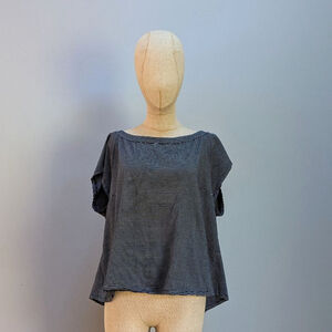 ModCloth Blue White Striped Short Sleeve Top - 2X